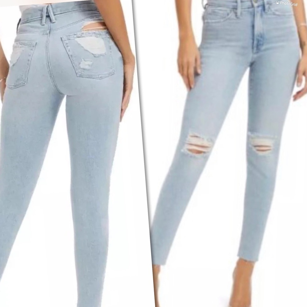 Good American Good Leg Ripped Sexy Skinny Jeans